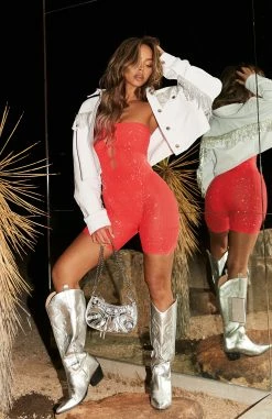 Body To Body Playsuit Flame -Outlet The Lounge Vibe Store 001834