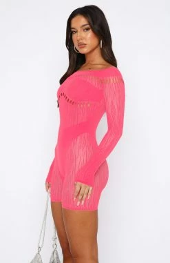 No Take Backs Long Sleeve Playsuit Lipstick Pink 7 No Take Backs Long Sleeve Playsuit Lipstick Pink -Outlet The Lounge Vibe Store 02.06.2330191