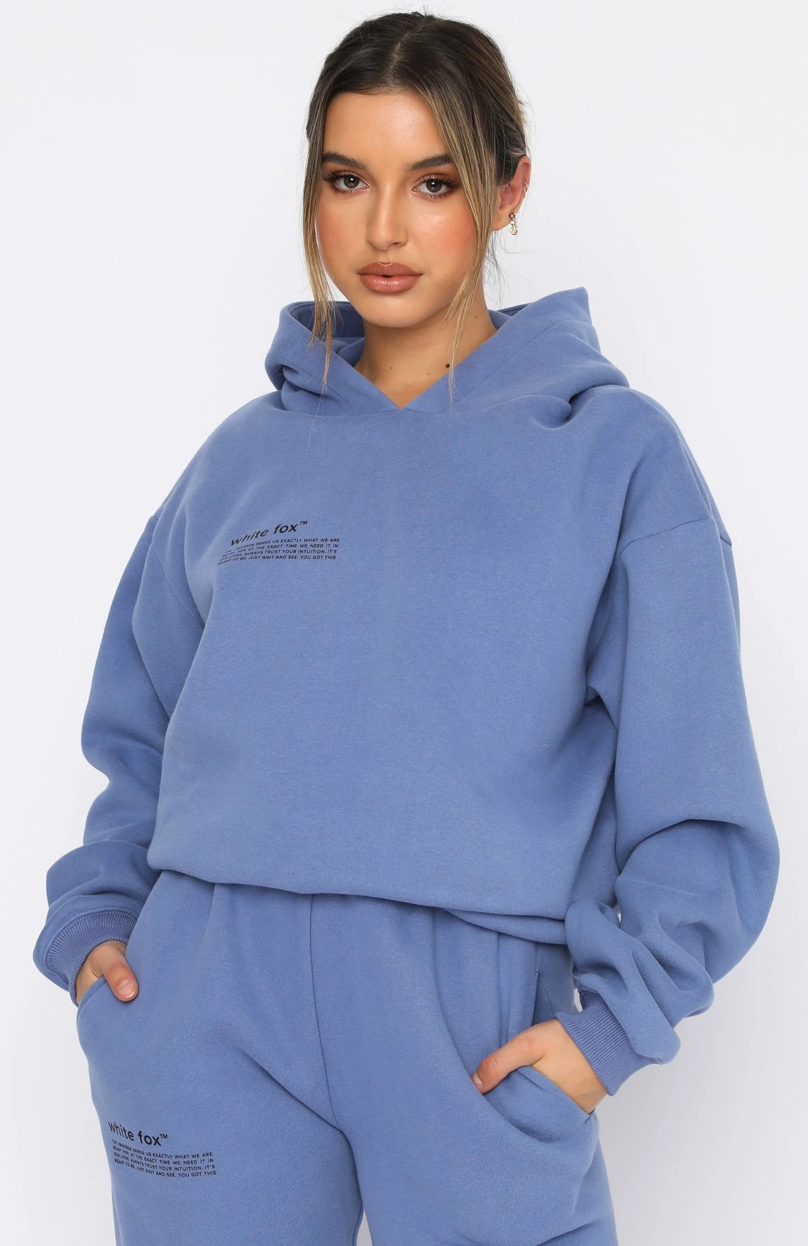 She's A Baddie Hoodie Dusk Blue 2 She's A Baddie Hoodie Dusk Blue - Image 2