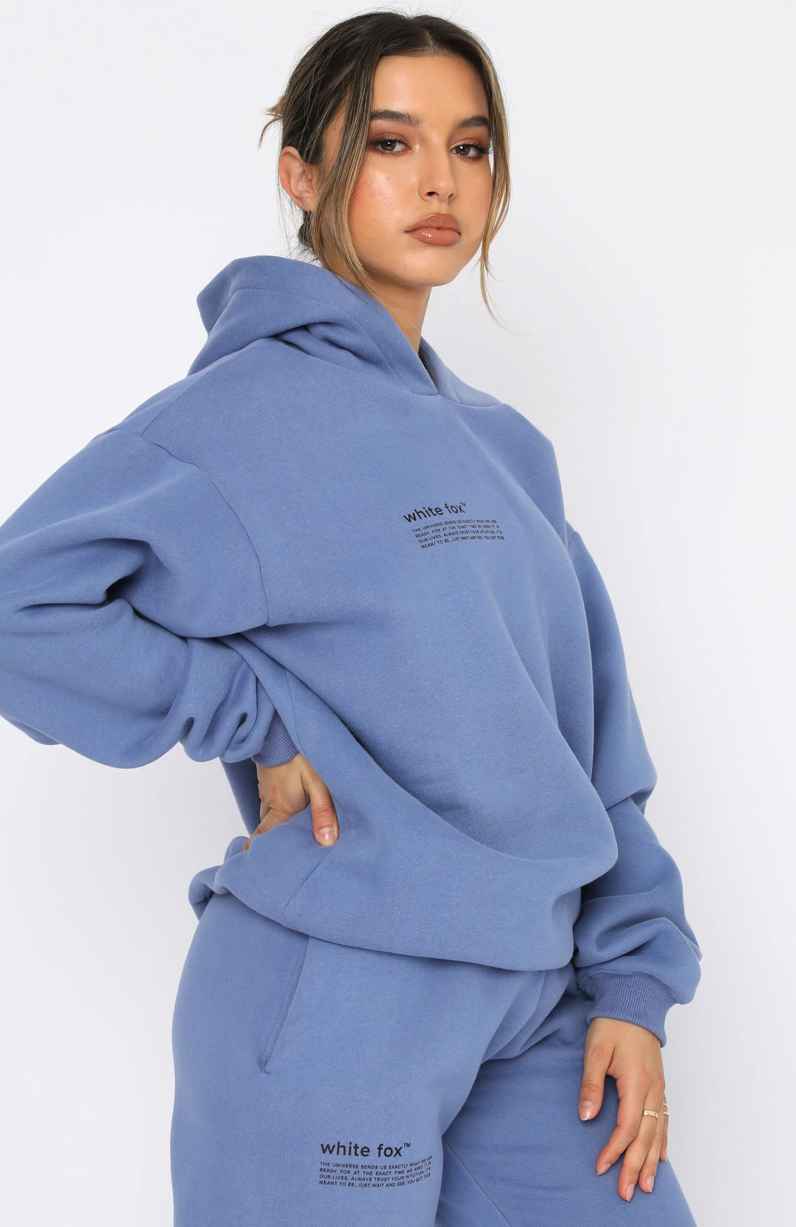 She's A Baddie Hoodie Dusk Blue 3 She's A Baddie Hoodie Dusk Blue - Image 3