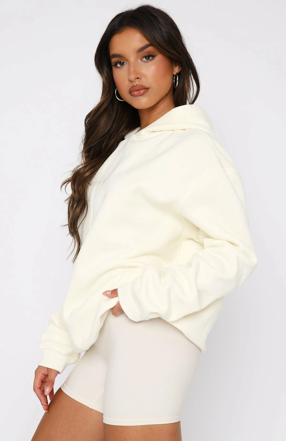Leisure Series Oversized Hoodie Cream 3 Leisure Series Oversized Hoodie Cream - Image 3
