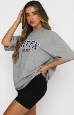 Varsity Tee Dusty Grey Marle -Outlet The Lounge Vibe Store 03.12.20p2 017