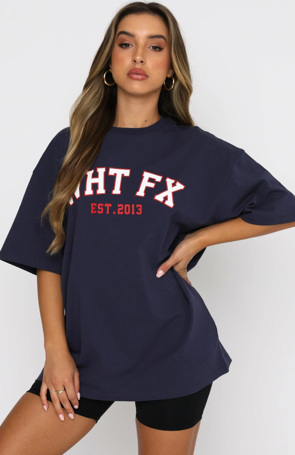 Varsity Tee Dusty Navy 2 Varsity Tee Dusty Navy - Image 2