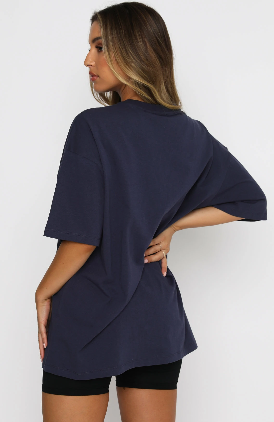 Varsity Tee Dusty Navy 4 Varsity Tee Dusty Navy - Image 4