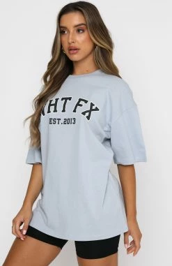 Varsity Tee Dusty Blue 8 Varsity Tee Dusty Blue -Outlet The Lounge Vibe Store 03.12.20p2 119