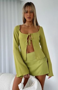 Sweet Secrets Long Sleeve Top Matcha -Outlet The Lounge Vibe Store 04 08 2022 11 22 06