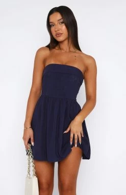 Got That Feeling Strapless Mini Dress Navy -Outlet The Lounge Vibe Store 04.05.2327230