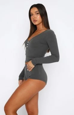 Girl Talk Pyjama Set Charcoal -Outlet The Lounge Vibe Store 04.05.2327300