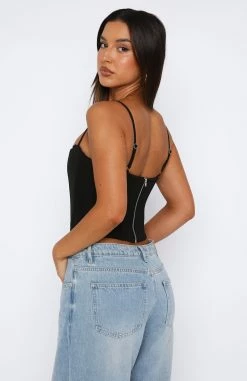 Love Me Harder Bustier Black -Outlet The Lounge Vibe Store 04.05.2327492