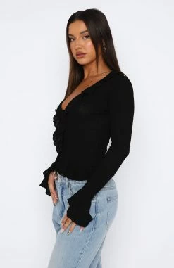 Feel My Love Long Sleeve Top Black 6 Feel My Love Long Sleeve Top Black -Outlet The Lounge Vibe Store 04.05.2327599