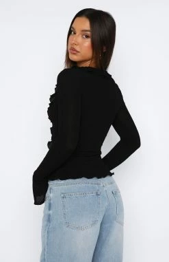 Feel My Love Long Sleeve Top Black 7 Feel My Love Long Sleeve Top Black -Outlet The Lounge Vibe Store 04.05.2327604
