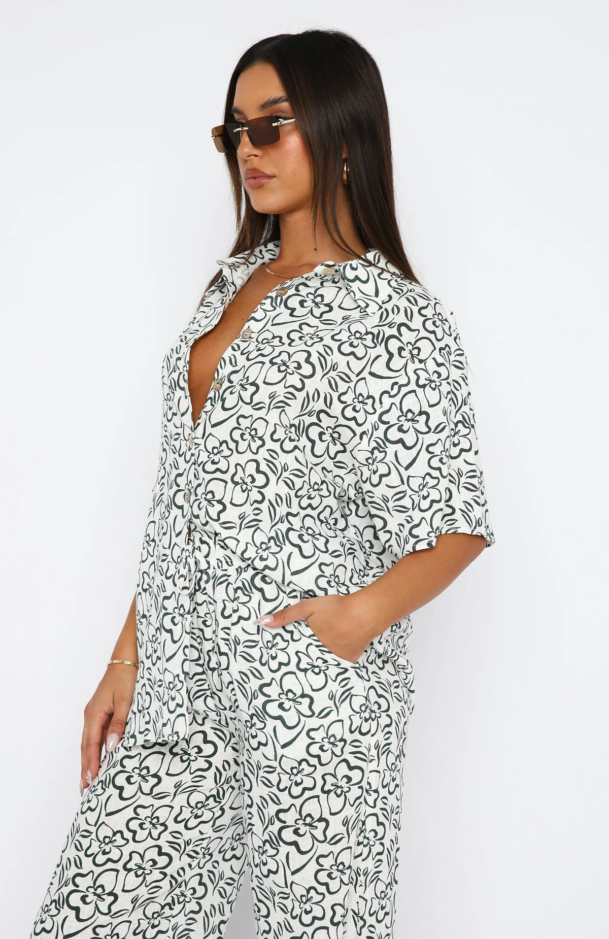 One More Chance Shirt Green Spring Floral 3 One More Chance Shirt Green Spring Floral - Image 3