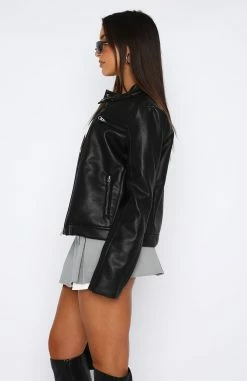 Full Speed PU Biker Jacket Black -Outlet The Lounge Vibe Store 04.05.2328056