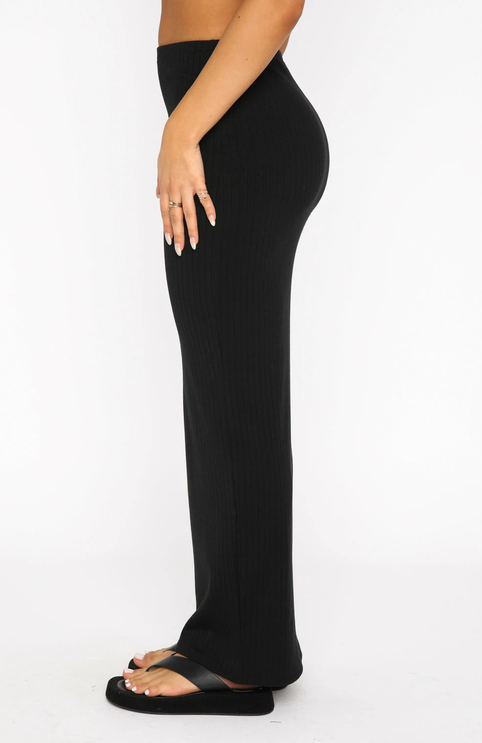 Walk Behind Me Ribbed Maxi Skirt Black 3 Walk Behind Me Ribbed Maxi Skirt Black - Image 3