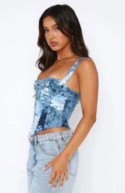 Delicate Love Bustier Cerulean Floral 7 Delicate Love Bustier Cerulean Floral -Outlet The Lounge Vibe Store 04.08.2344395
