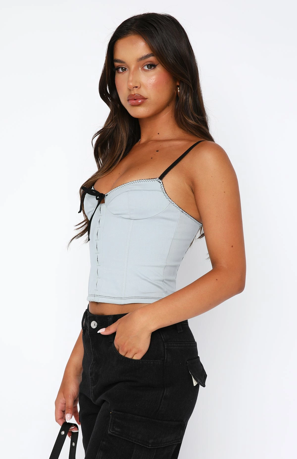 Man Down Bustier Sky Blue 3 Man Down Bustier Sky Blue - Image 3
