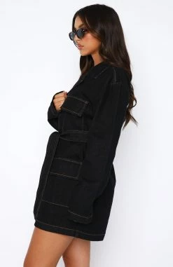 Sweet Moments Long Sleeve Denim Dress Indigo Wash 8 Sweet Moments Long Sleeve Denim Dress Indigo Wash -Outlet The Lounge Vibe Store 04.08.2345354