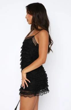 Sugar And Spice Lace Mini Dress Black -Outlet The Lounge Vibe Store 04.08.2345899