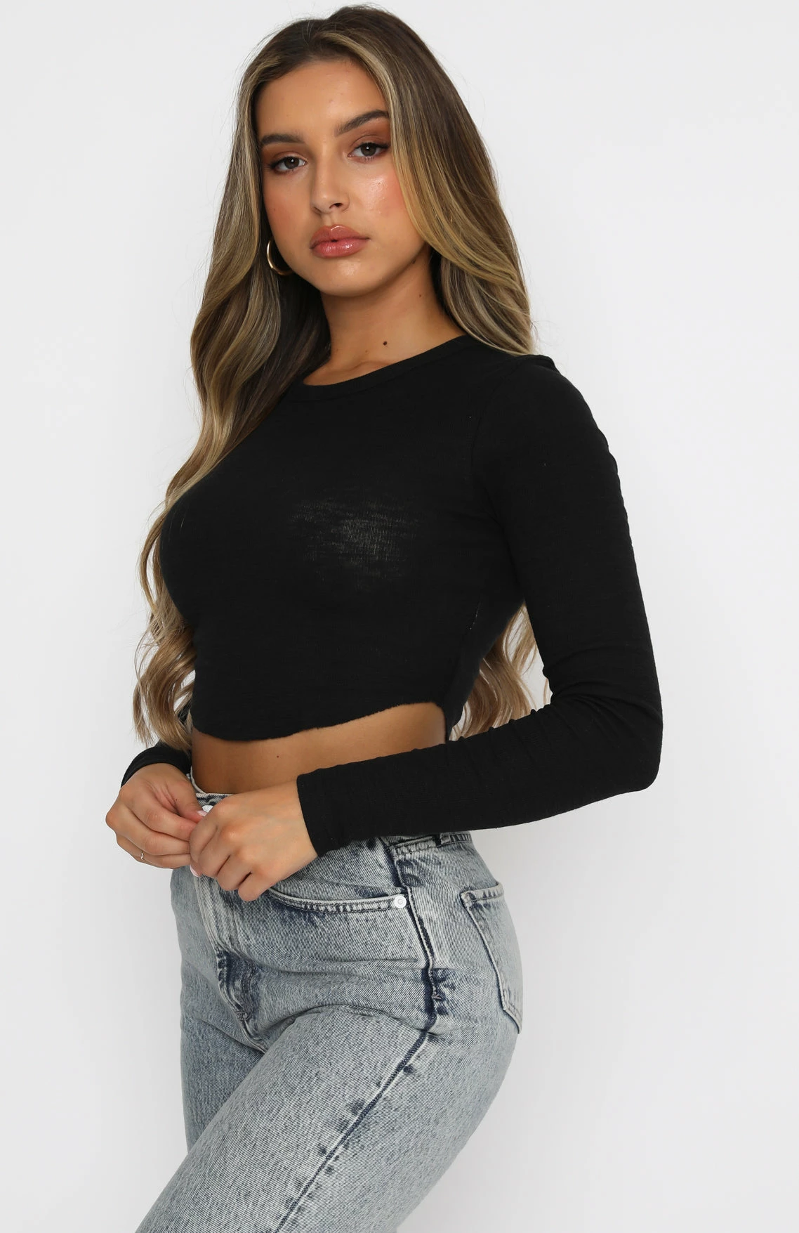Risky Love Long Sleeve Crop Black 3 Risky Love Long Sleeve Crop Black - Image 3