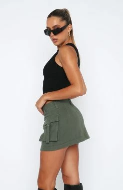 Style Staple Cargo Mini Skirt Khaki -Outlet The Lounge Vibe Store 05.01.223531