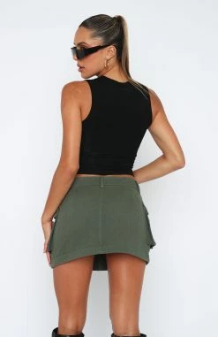 Style Staple Cargo Mini Skirt Khaki -Outlet The Lounge Vibe Store 05.01.223538