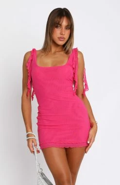 Don't Tell Me Now Mini Dress Hot Pink -Outlet The Lounge Vibe Store 05.04.2322846