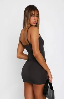 Invite Me Over Mini Dress Charcoal -Outlet The Lounge Vibe Store 05.04.2323010