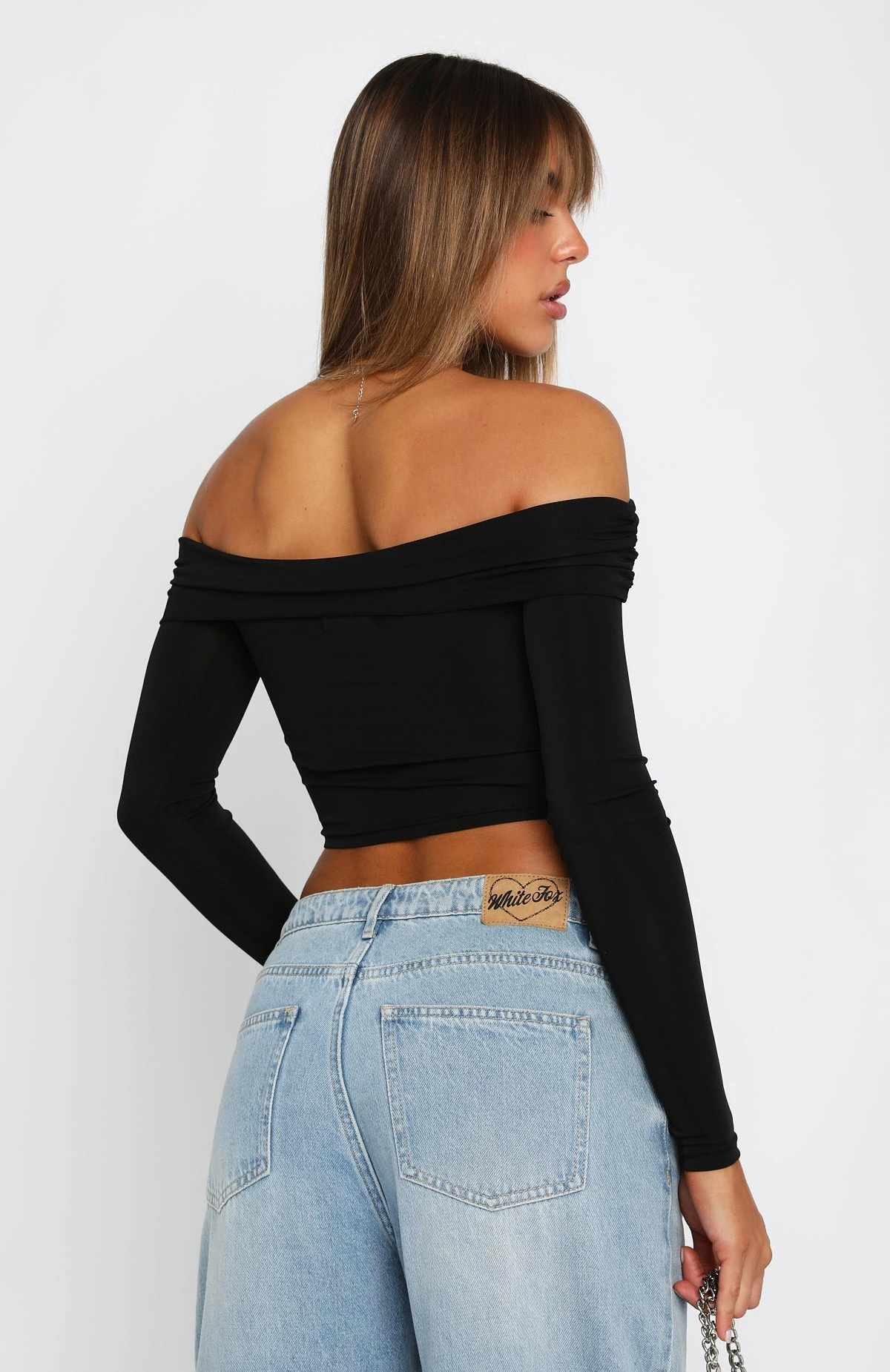 Not Alone Long Sleeve Crop Black 4 Not Alone Long Sleeve Crop Black - Image 4