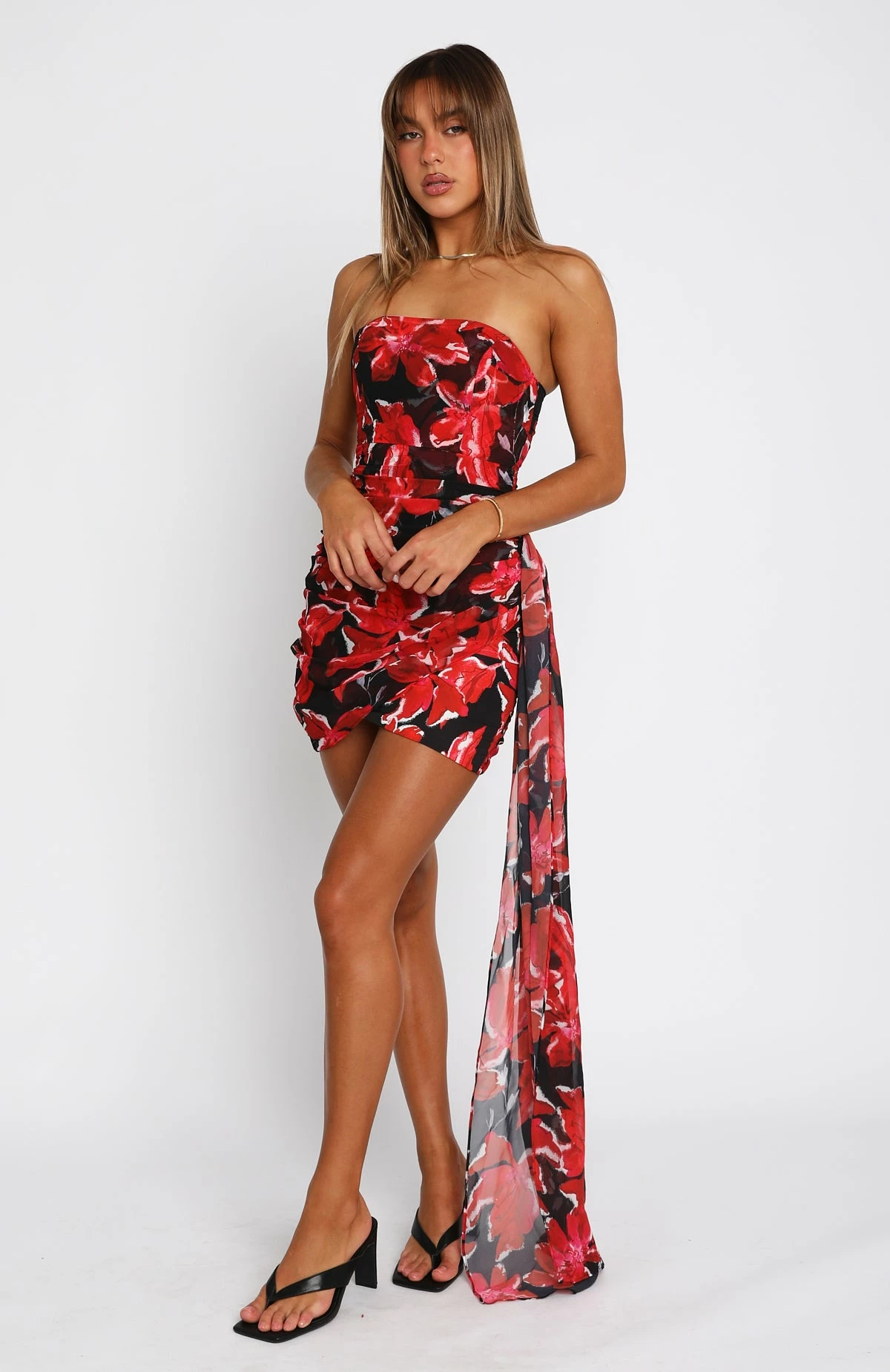 About Damn Time Mini Dress Black Wildflower 2 About Damn Time Mini Dress Black Wildflower - Image 2