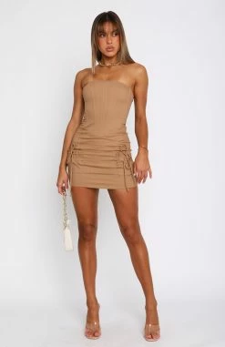 Fallen Angel Mini Dress Beige -Outlet The Lounge Vibe Store 05.04.2324009
