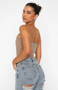 Sharp Edges Bustier Dark Nude -Outlet The Lounge Vibe Store 07.07.22 160