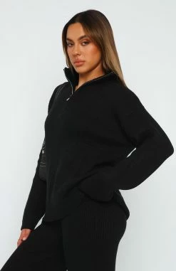 Let's Get Cosy Knit Sweater Black -Outlet The Lounge Vibe Store 07.07.230011 2