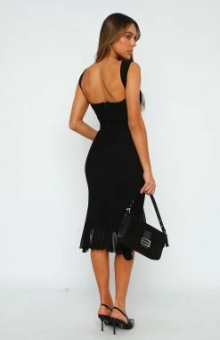 The Way You Look Tonight Midi Dress Black -Outlet The Lounge Vibe Store 07.07.2300911