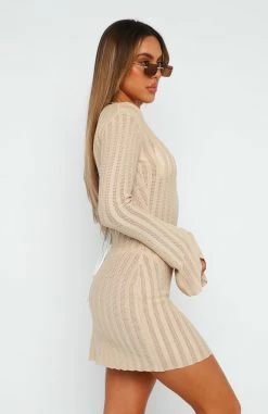 Crowded Room Mini Dress Beige -Outlet The Lounge Vibe Store 07.07.230210