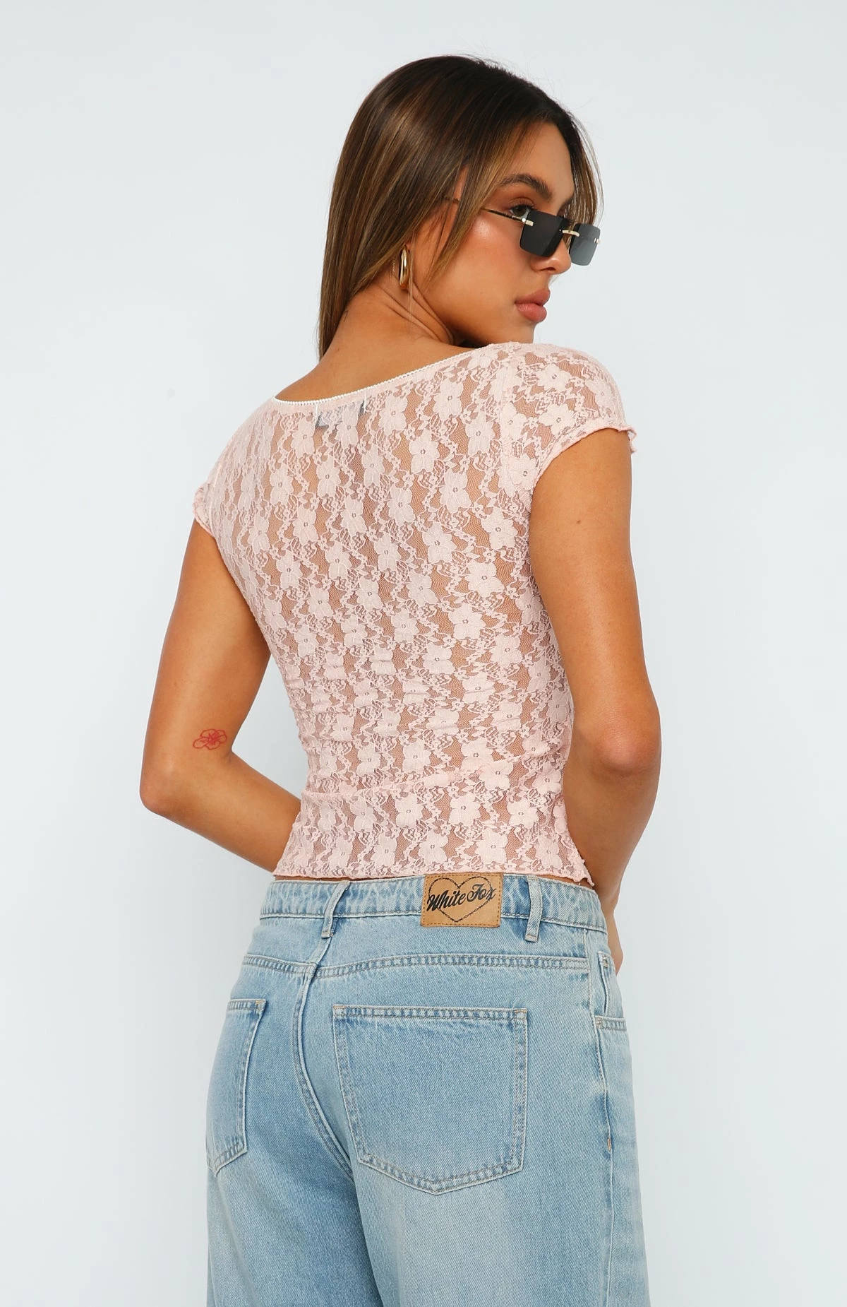 Save A Dance Lace Top Soft Pink 4 Save A Dance Lace Top Soft Pink - Image 4