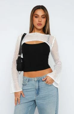 Keep On Walking Knit Bolero White -Outlet The Lounge Vibe Store 07.07.2324358