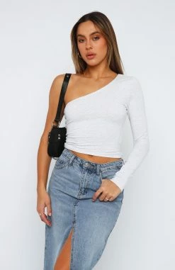 Midnight Talks One Shoulder Top Grey Marle -Outlet The Lounge Vibe Store 07.07.2324432