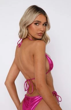 Rancho Mirage Bikini Top Metallic Pink -Outlet The Lounge Vibe Store 07.10.224991