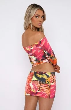 City Girl Long Sleeve Mini Dress Sunset Monarch -Outlet The Lounge Vibe Store 07.10.225905