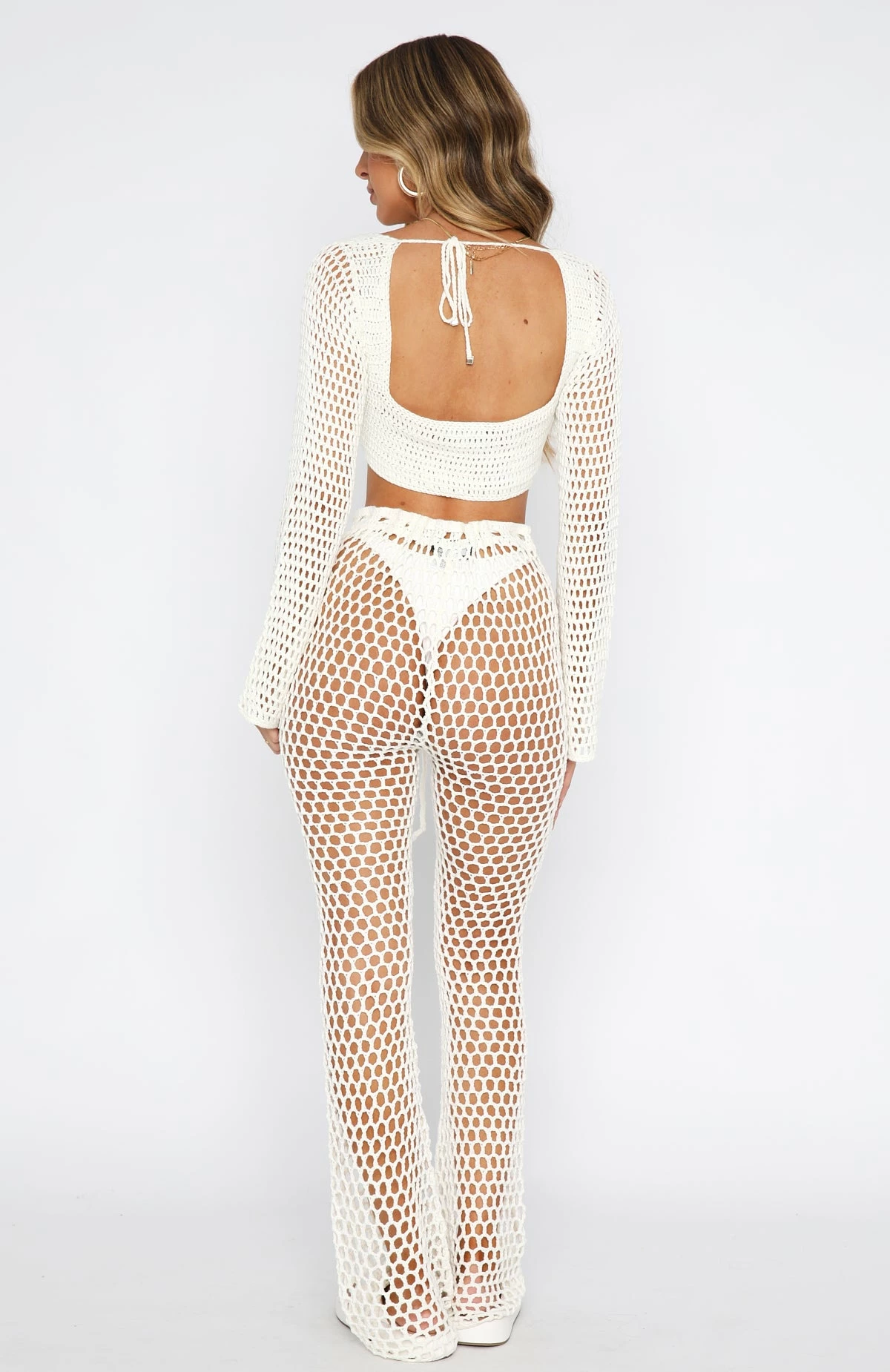 Highway To Heaven Crochet Pants Off White 4 Highway To Heaven Crochet Pants Off White - Image 4