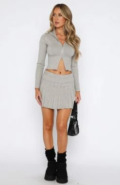 Never Change Mini Skirt Grey -Outlet The Lounge Vibe Store 08.06.2331965