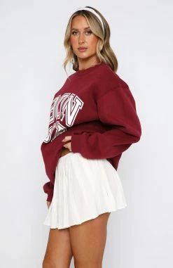 Take Me To Paris Oversized Sweater Wine -Outlet The Lounge Vibe Store 08.06.2332239 1
