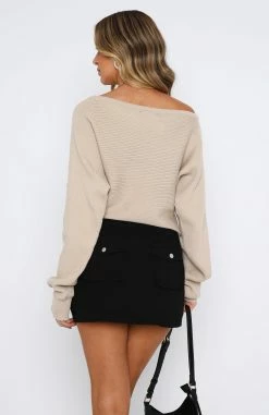 Cover Me Up Knit Sweater Oat -Outlet The Lounge Vibe Store 08.06.2332362