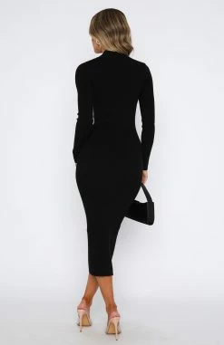 She Is The Moment Midi Dress Black -Outlet The Lounge Vibe Store 08.06.2332418 1