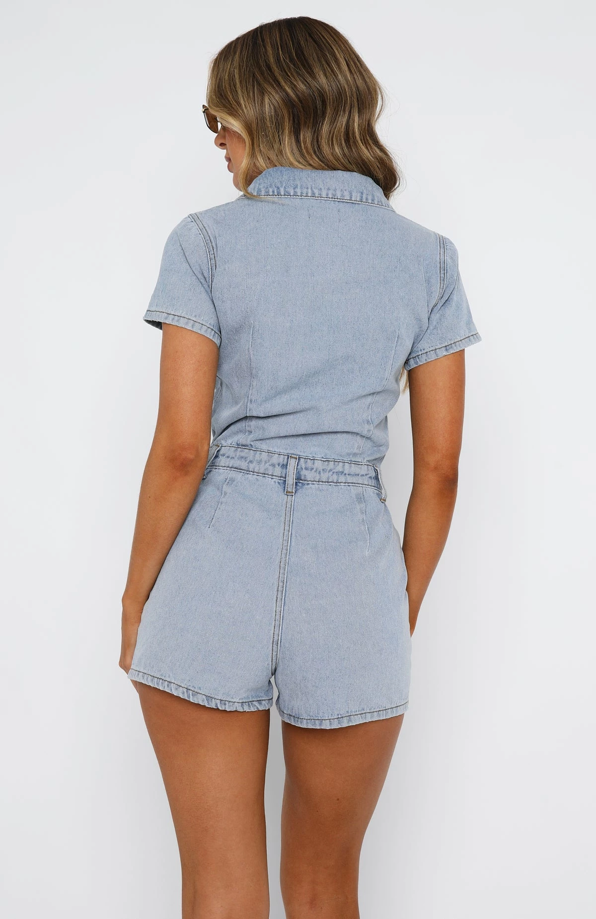 Made For Her Playsuit Mid Blue Wash 4 Made For Her Playsuit Mid Blue Wash - Image 4