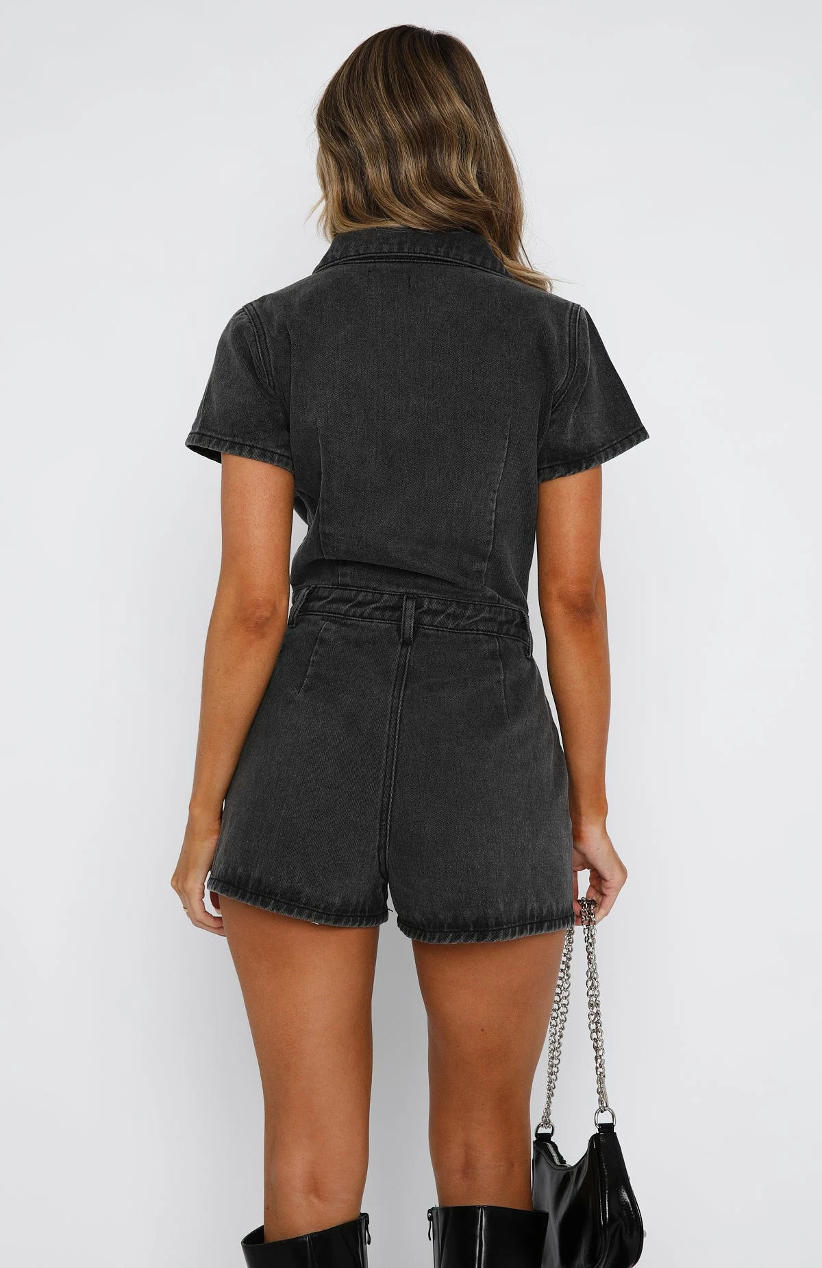 Made For Her Playsuit Black Acid Wash 4 Made For Her Playsuit Black Acid Wash - Image 4
