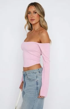 It's Just Us Long Sleeve Top Baby Pink -Outlet The Lounge Vibe Store 08.06.2332581