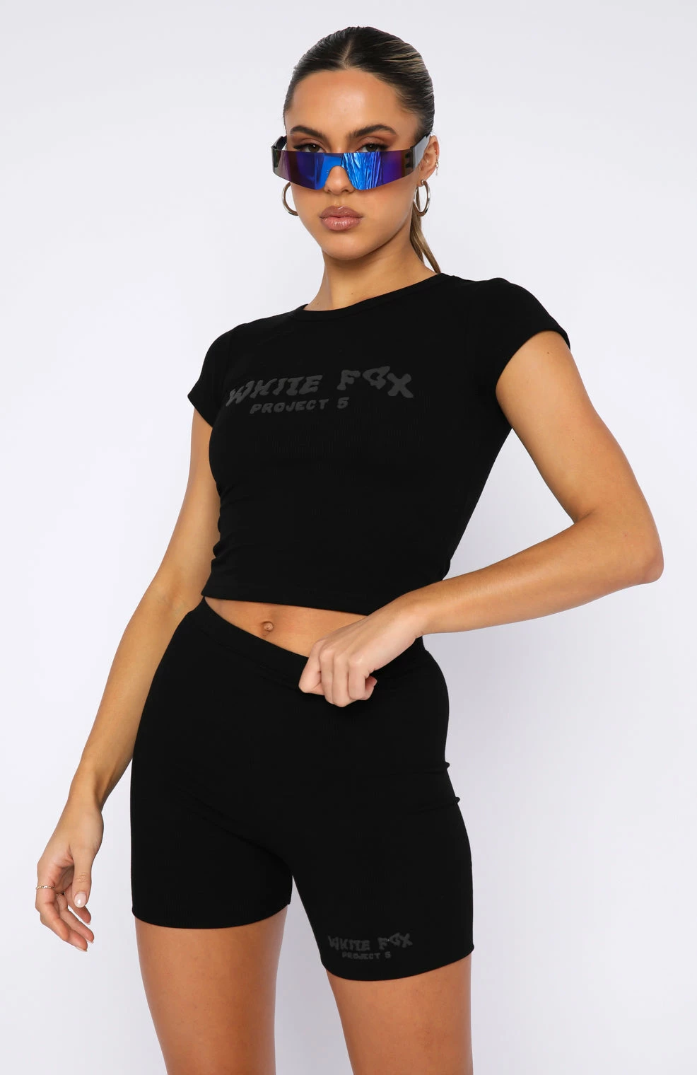 Project 5 Ribbed Bike Shorts Ink 2 Project 5 Ribbed Bike Shorts Ink - Image 2