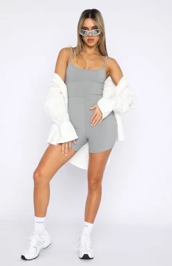 Clearly Into You Ribbed Playsuit Grey 17 Clearly Into You Ribbed Playsuit Grey -Outlet The Lounge Vibe Store 08.09.22 504