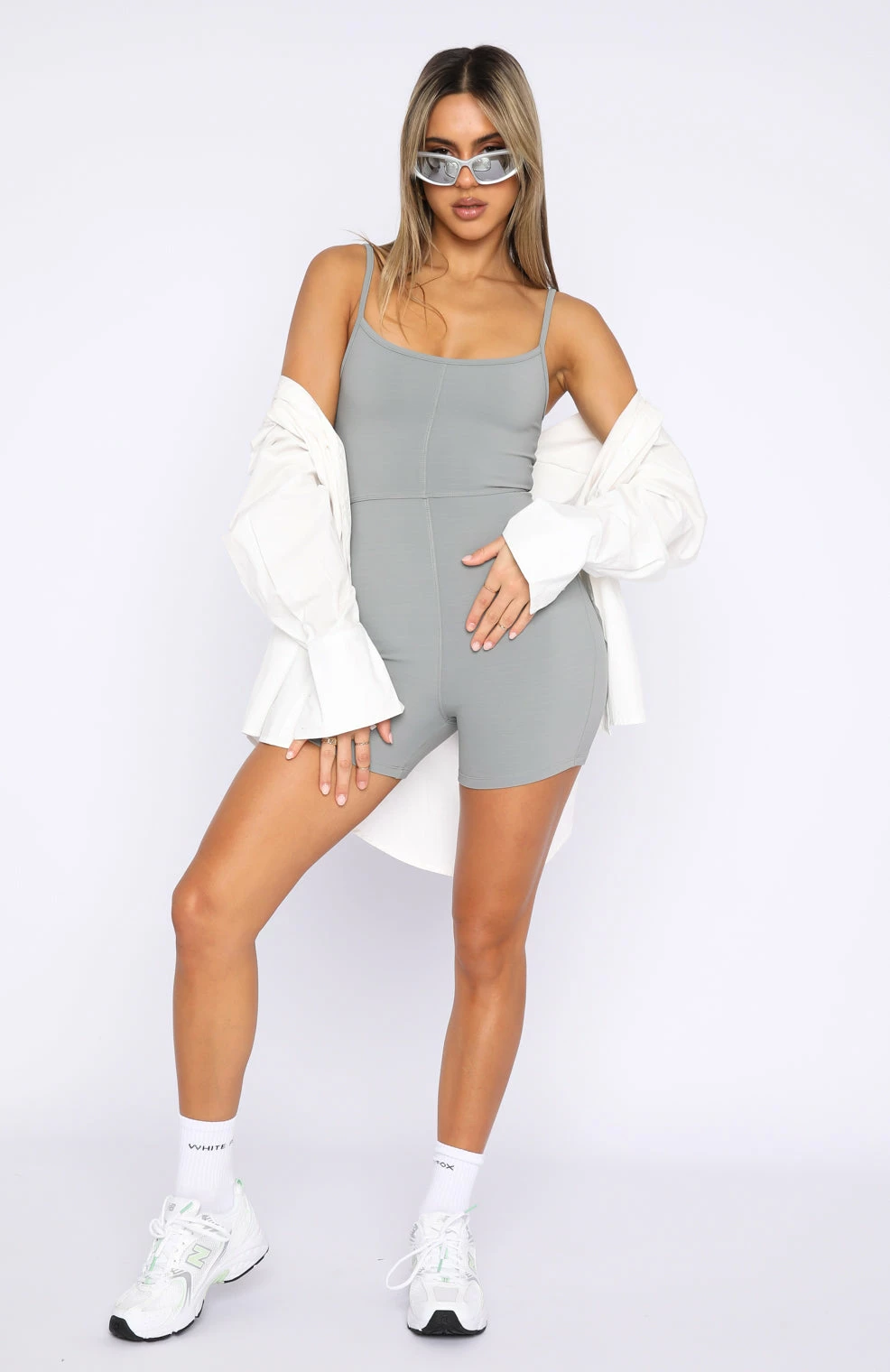 Clearly Into You Ribbed Playsuit Grey 5 Clearly Into You Ribbed Playsuit Grey - Image 5